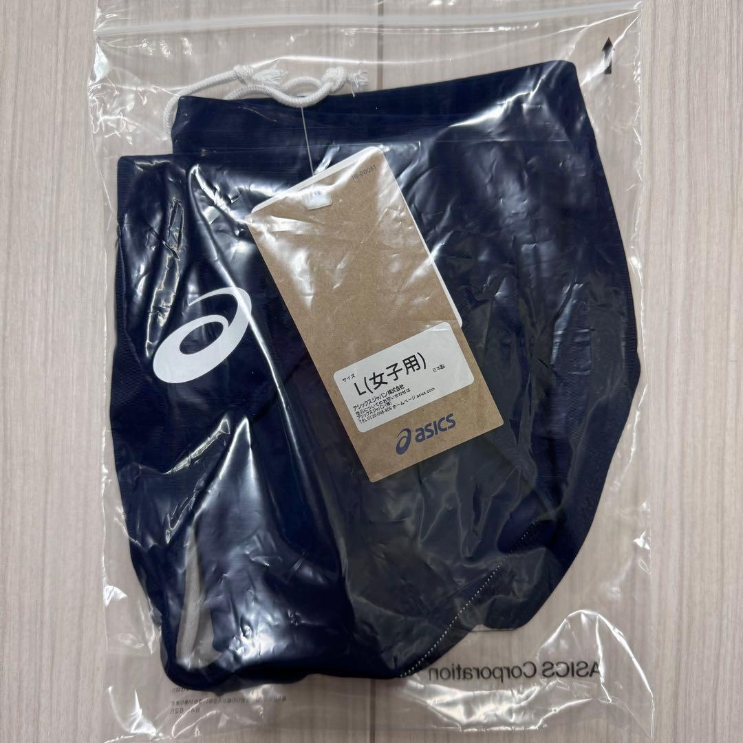 アシックス　女子陸上レーシングショーツ　Lサイズ　ネイビー単色　新品