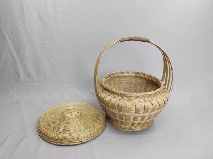 竹細工 かご 収納 手作工芸品 新品