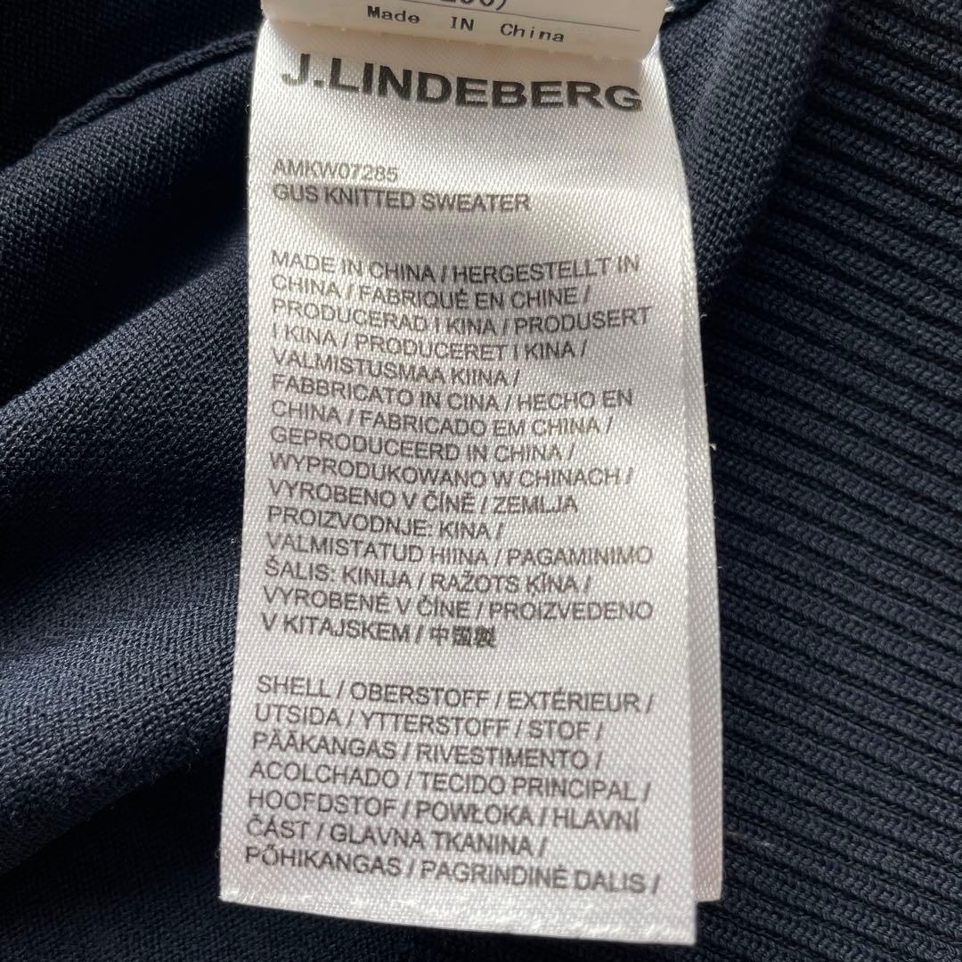 J.LINDBERG ゴルフ ニット 長袖　ネイビー L