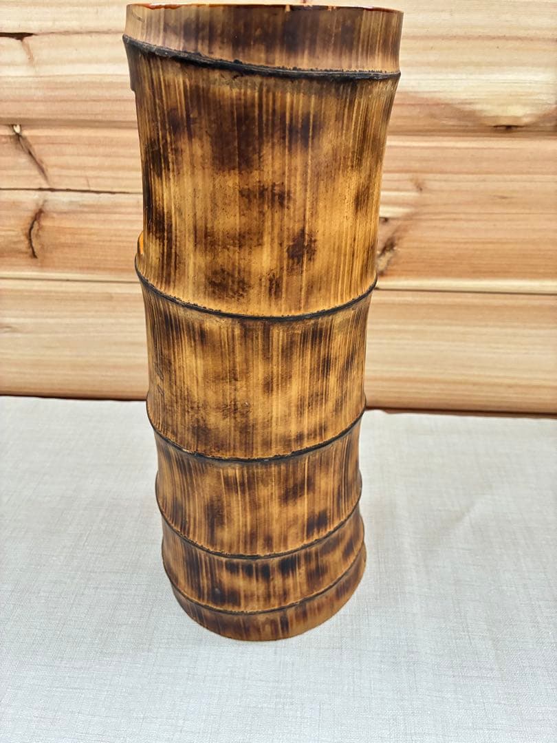 天然竹 花器 大型32cm 和モダン 竹花瓶 飾