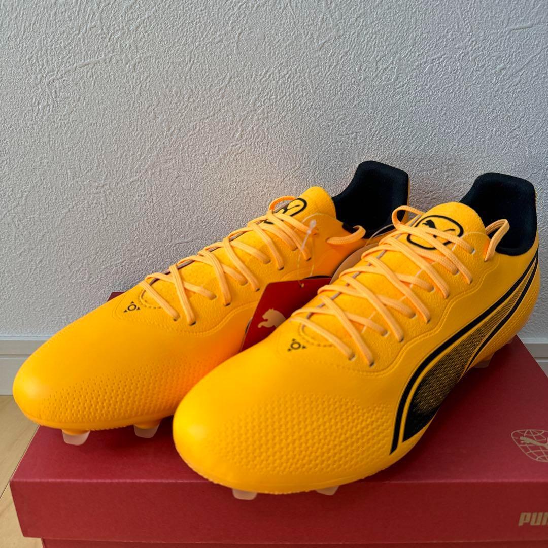 新品　PUMA キングプロ HG/AG サッカー　スパイク　オレンジ　28cm