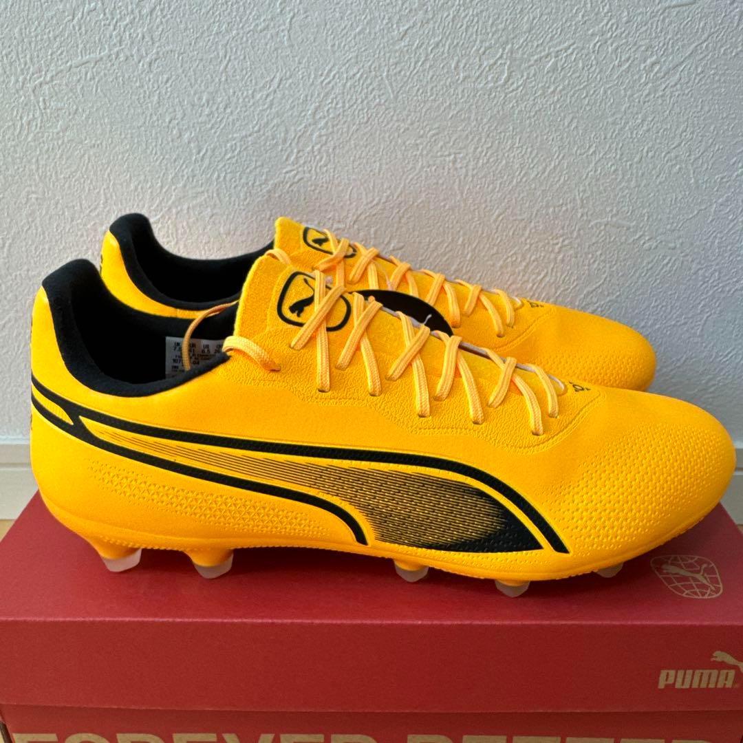 新品　PUMA キングプロ HG/AG サッカー　スパイク　オレンジ　28cm