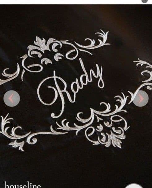 Rady刺繍ボックスシーツ（黒・ベージュ）