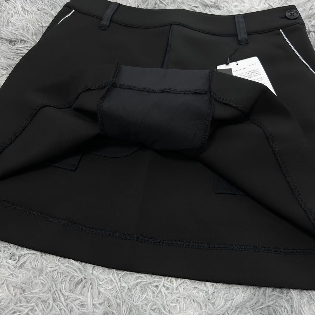 新品　セントアンドリュース　スカート　ストレッチ　ダンボールニット　ブラック　S