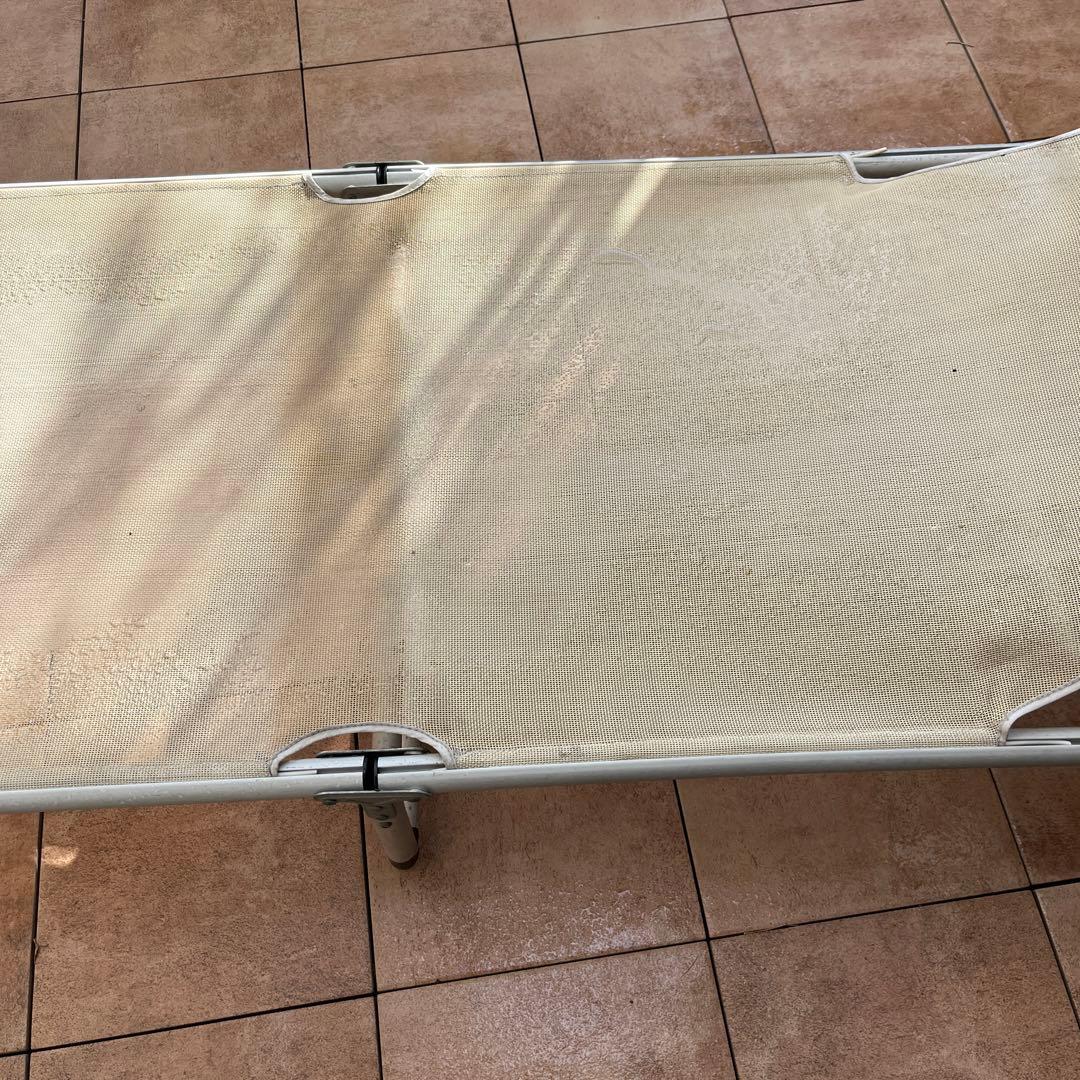 ベージュ ロングチェア アウトドア用