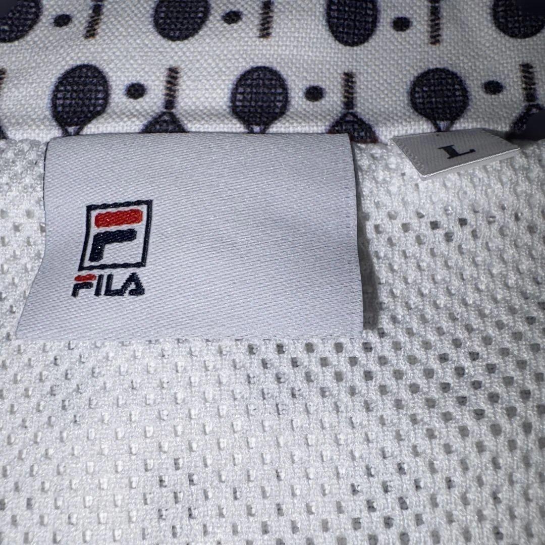 FILA テニスラケット柄 ジップアップジャケット、 パンツセット
