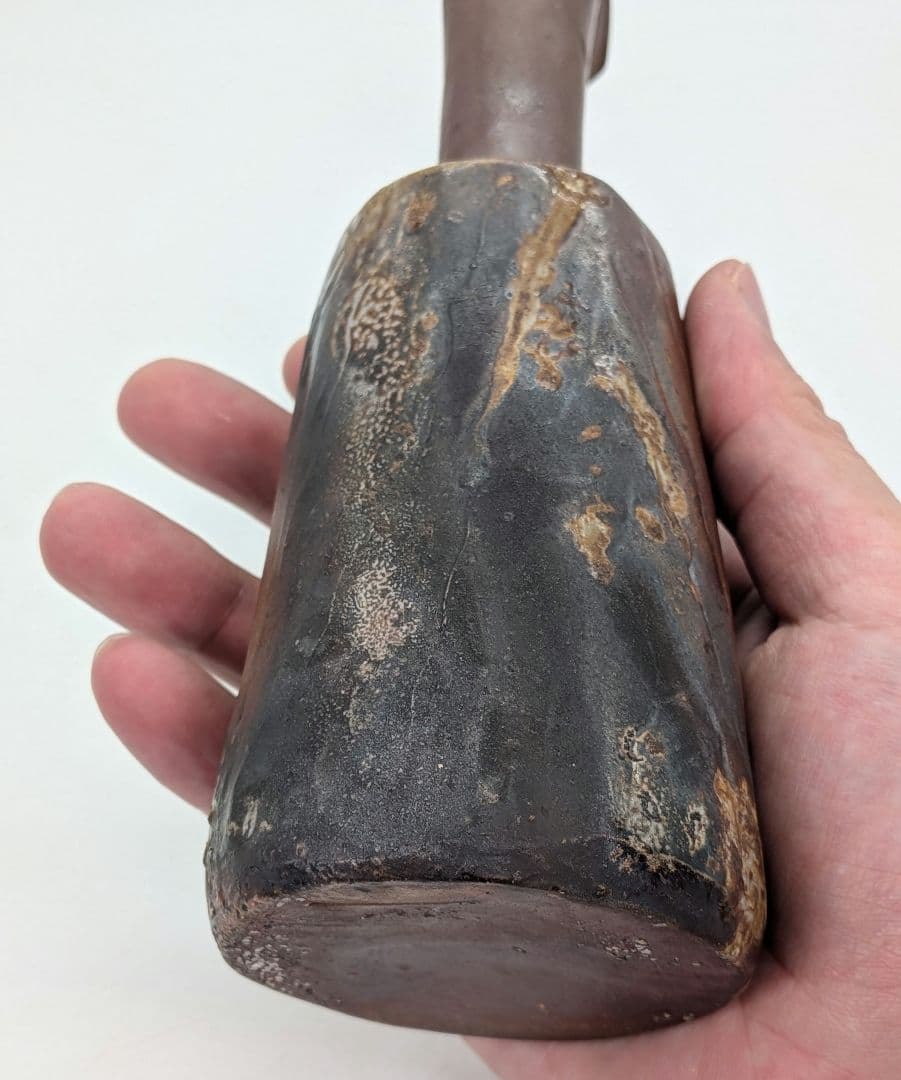 藤原陶臣 備前焼 鶯置物 合箱合布 ウグイス 鳥 トリ bird 細工物 在銘