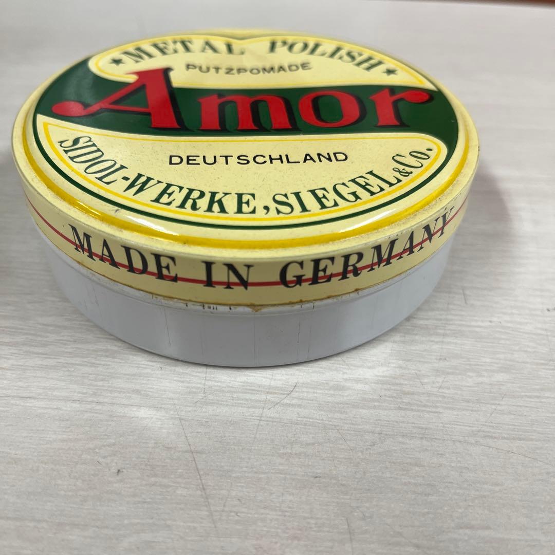 【西ドイツ表記】Amor アモール 金属みがき メタルポリッシュ ヴィンテージ缶