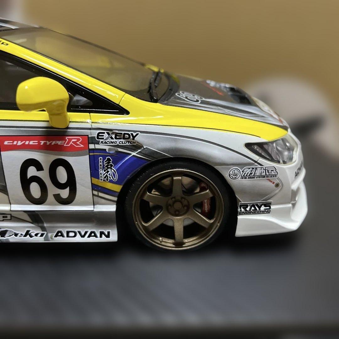 one model J’sRACING シビックタイプR FD2 1/18