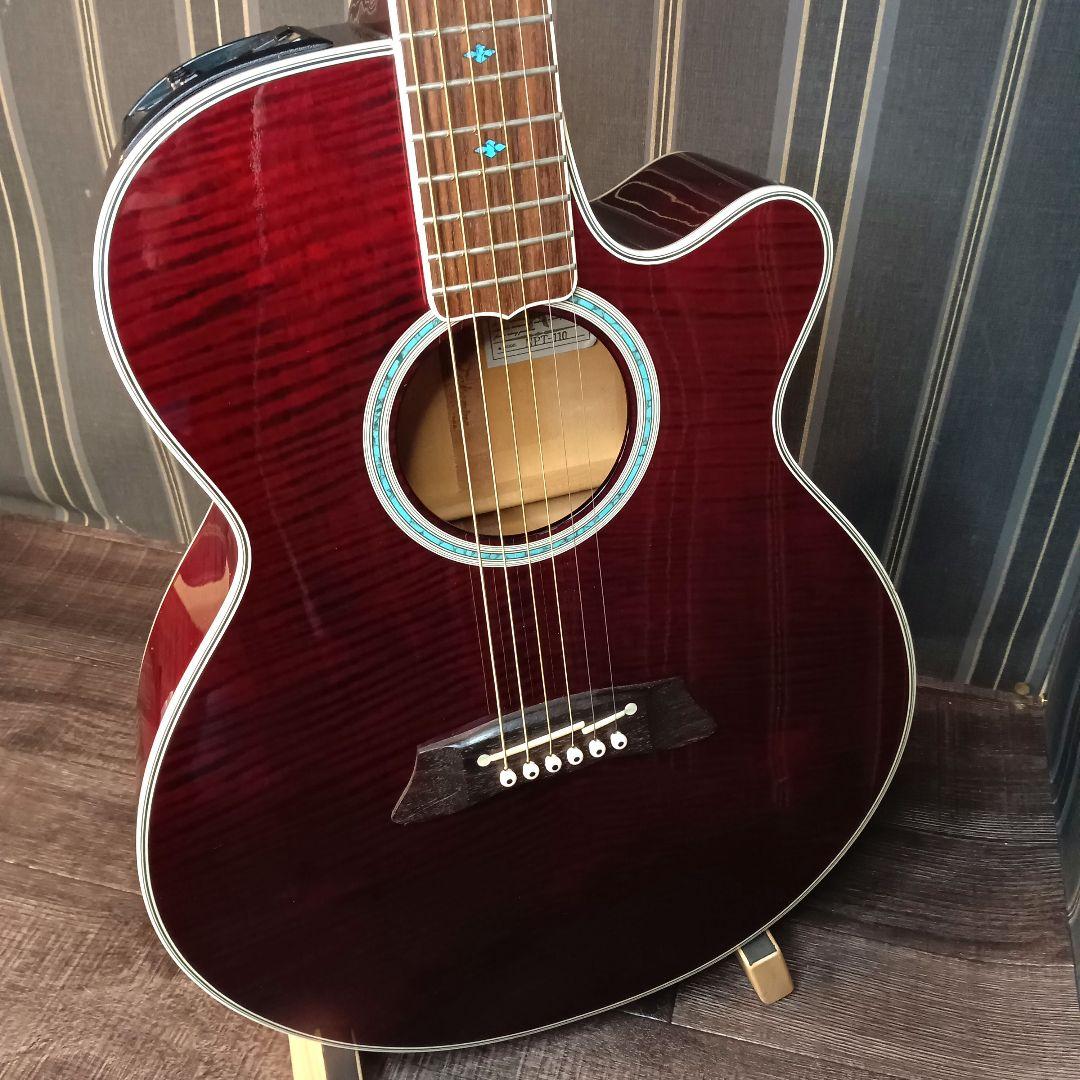 赤トラ目 美品 エレアコ TAKAMINE NPT-110 ギター ケース付