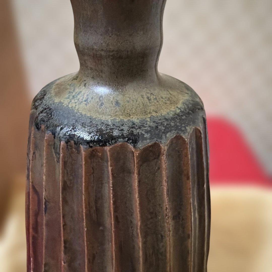 骨董品　古丹波　傘型花入