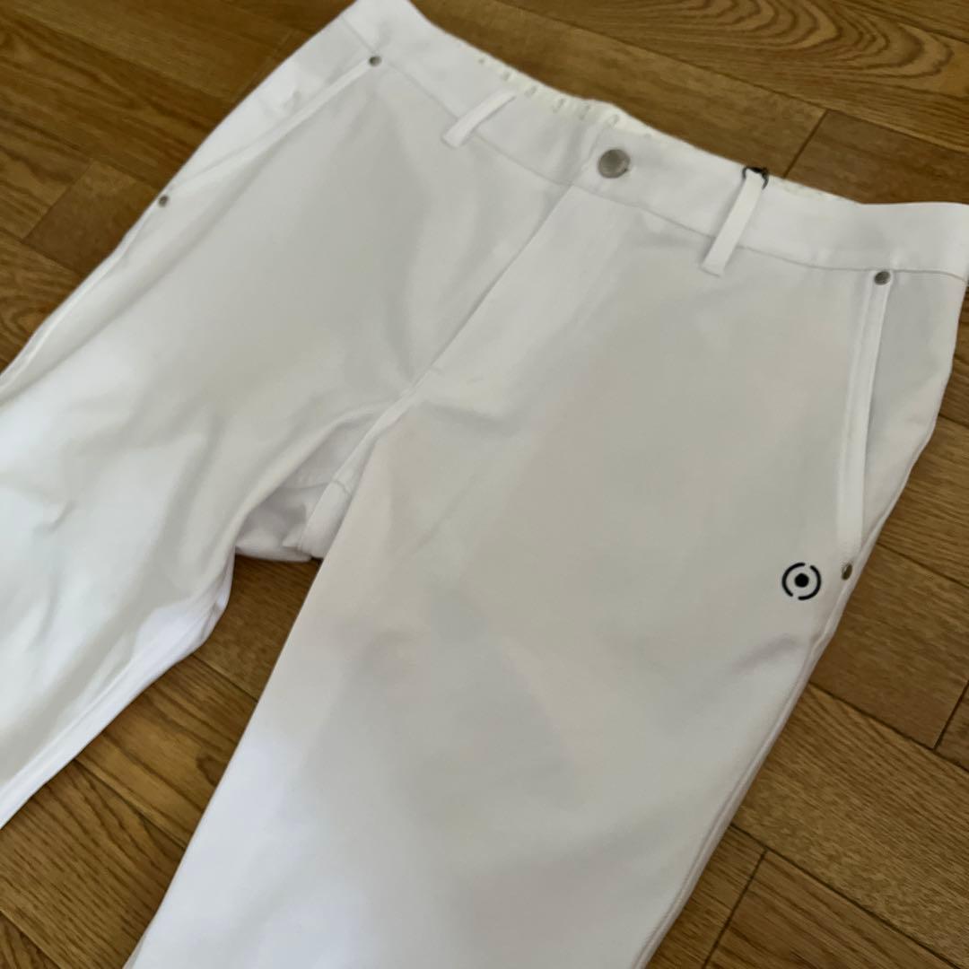 ピン　ツイルポンチ ロングパンツ　PING ゴルフウエア　ホワイト　メンズ　LL