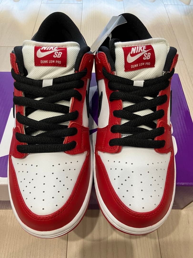 【値下げ】NIKE SB DUNK LOW PRO レッド/ホワイト 27㎝