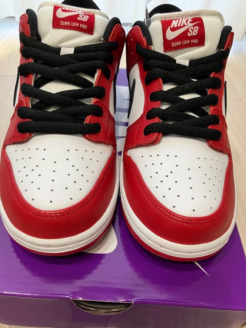 【値下げ】NIKE SB DUNK LOW PRO レッド/ホワイト 27㎝