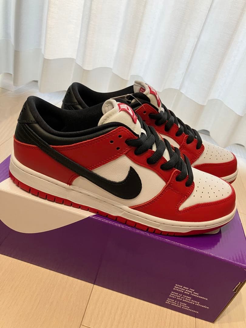 【値下げ】NIKE SB DUNK LOW PRO レッド/ホワイト 27㎝