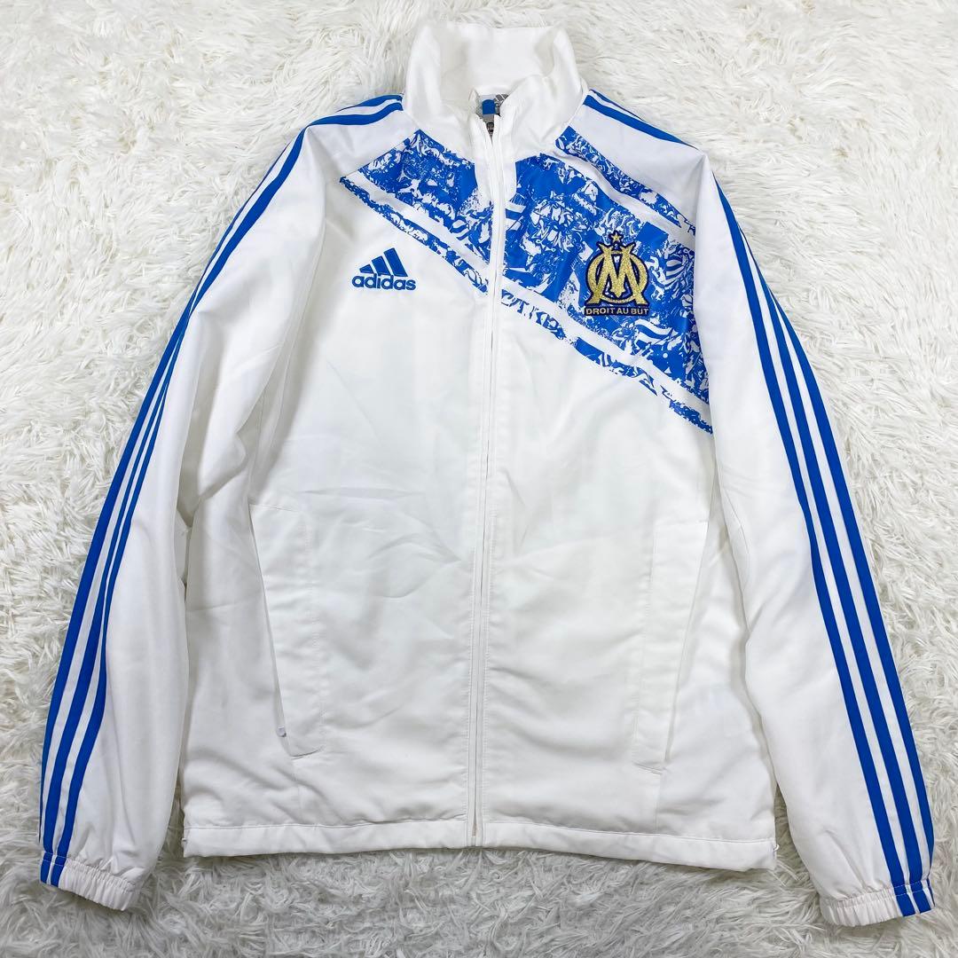 【美品】adidas オリンピックマルセイユ　ジャージセットアップ　金刺繍