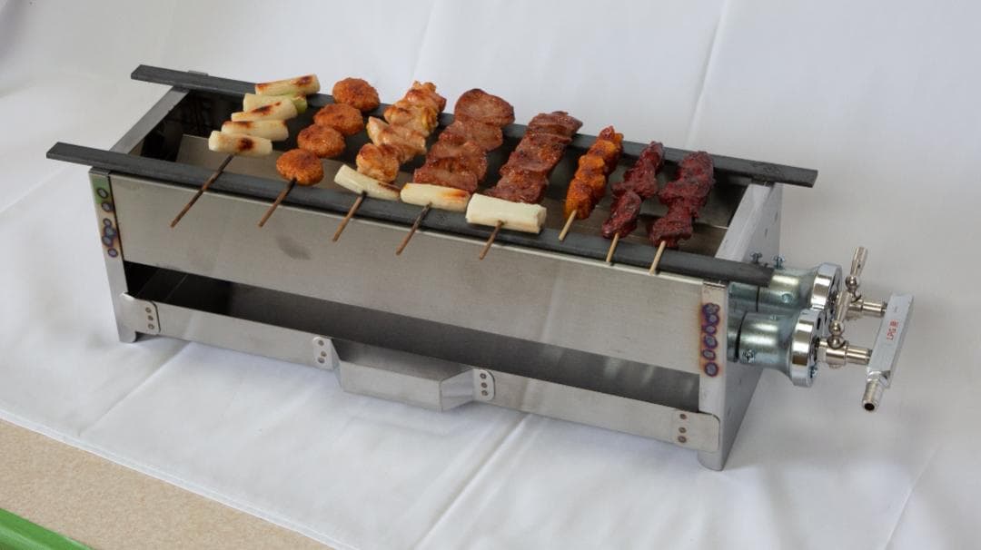 送料込 15999円 やきとり ガス焼器台 模擬店 焼鳥機器 みたらし 炉端Y1