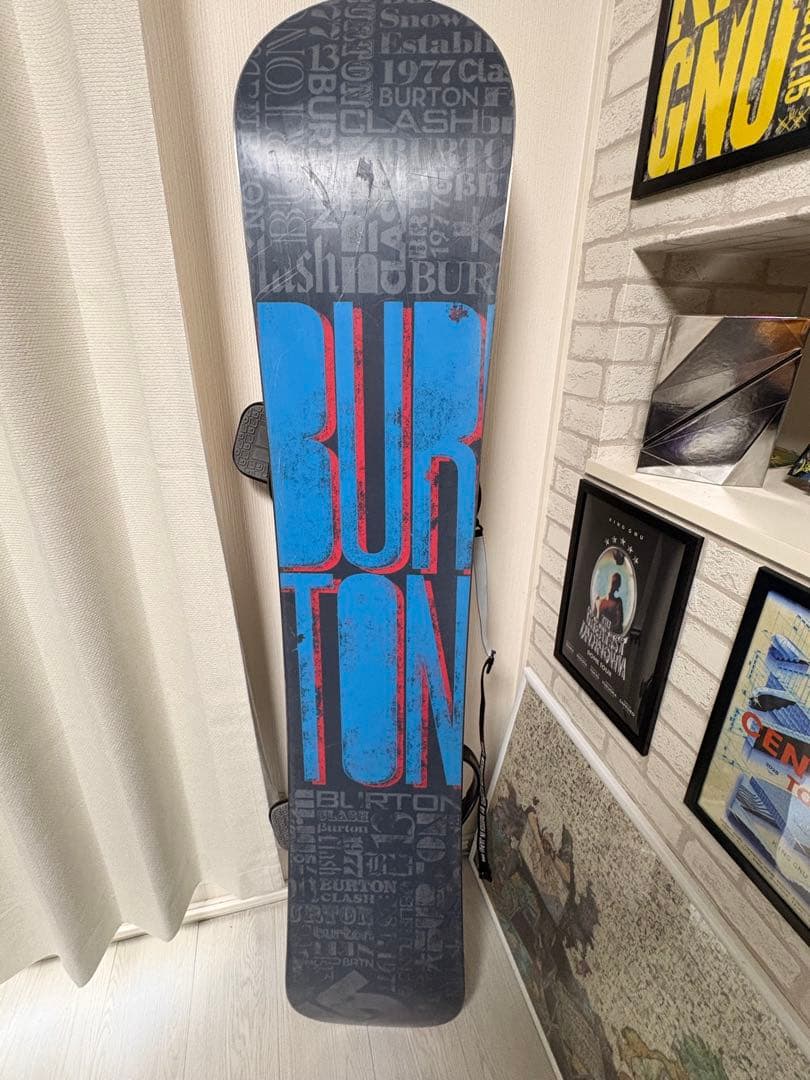 BURTON CLASH スノーボード ブラック/ブルー 151cm板のみ