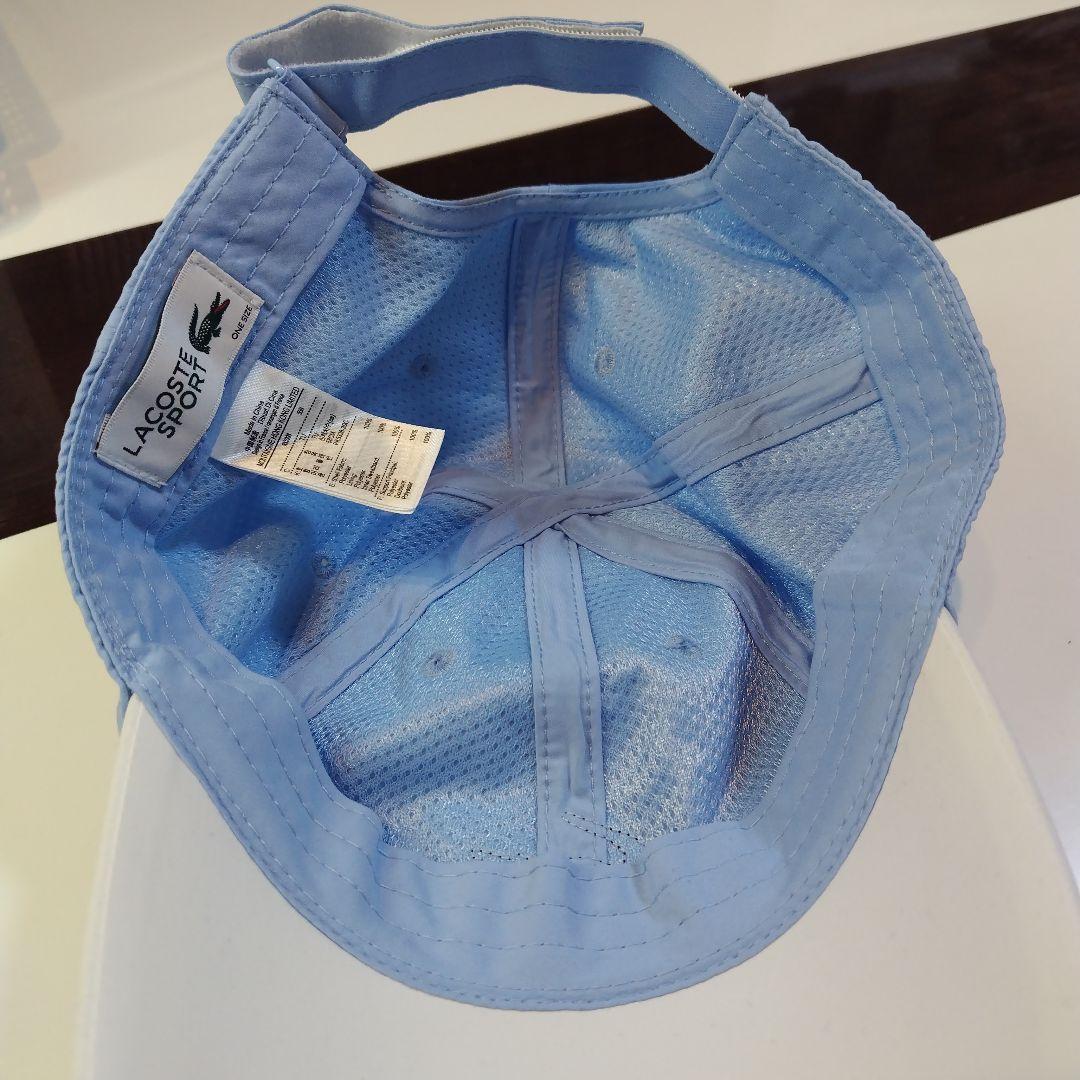 新品！！Lacoste 水色 キャップ