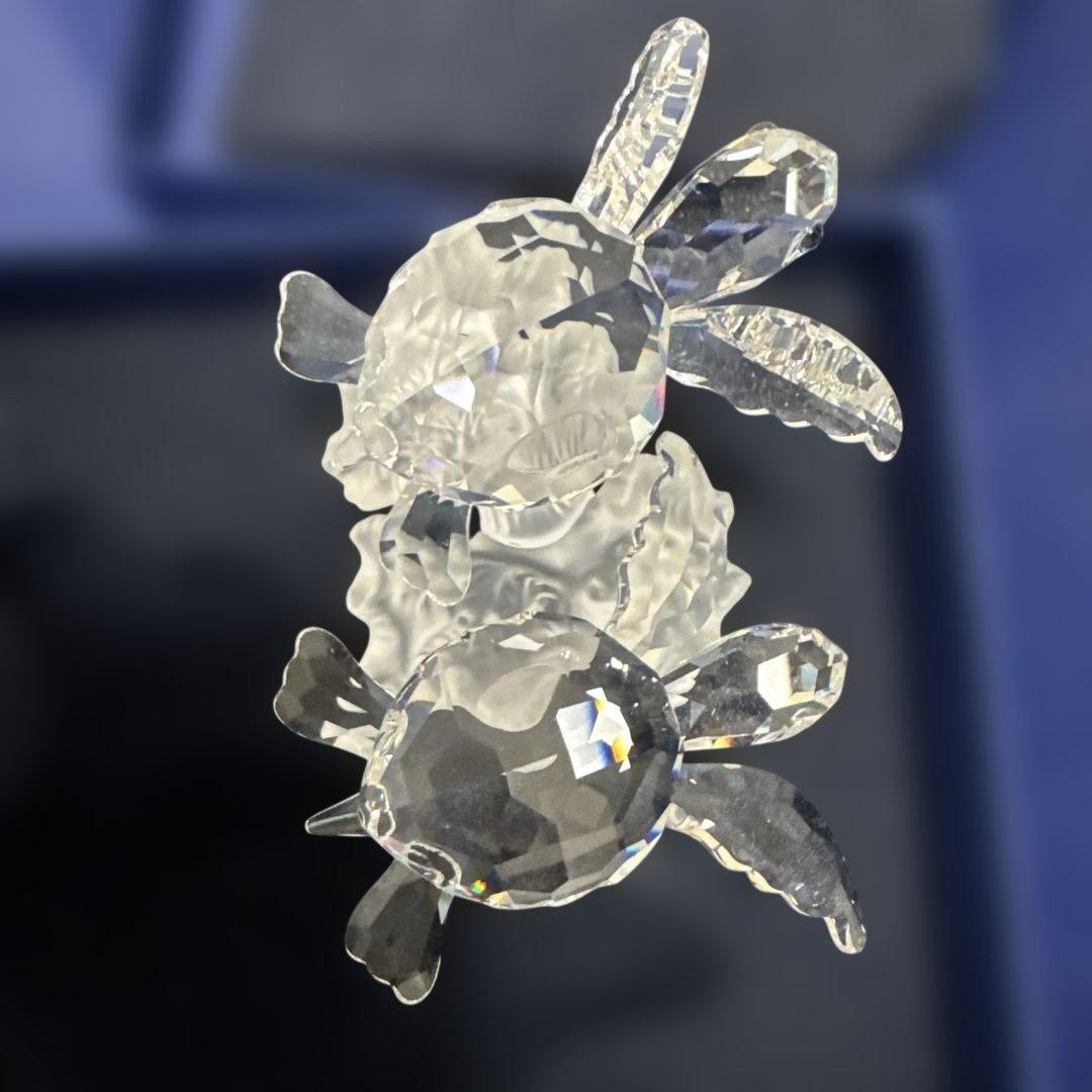 未使用　箱ありスワロフスキー　クリスタル　の飾り物　亀　円満