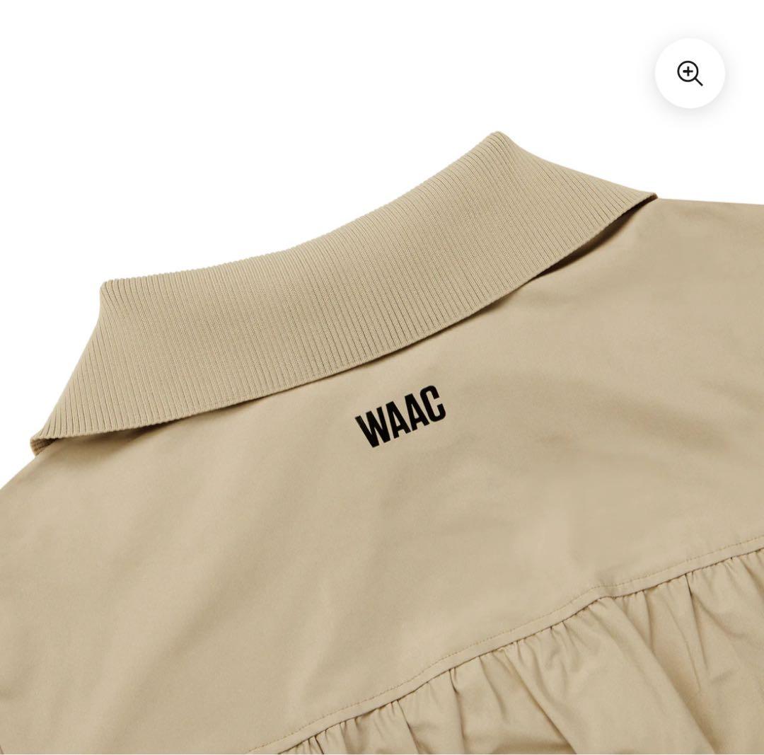 値下げ【超美品】WAAC WOMEN トリコットタフタハーフジップ ベージュ