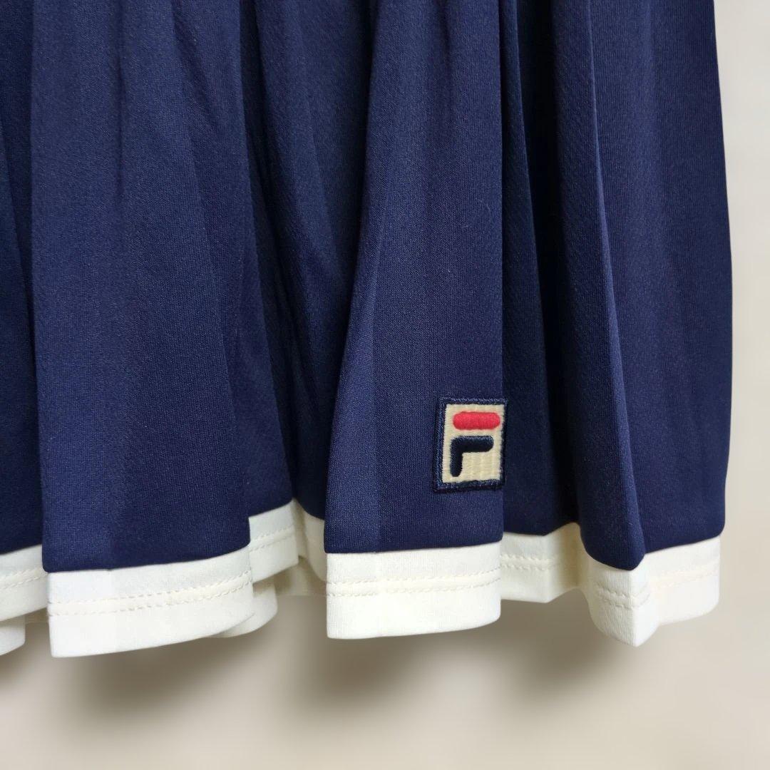 FILA ネイビー プリーツスカート M