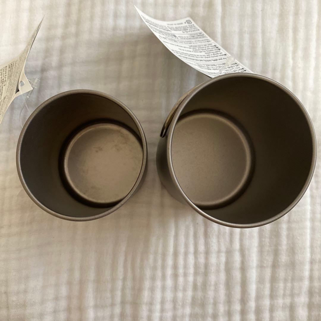 【未使用】 peak チタンマグカップ 300ml 450ml セット