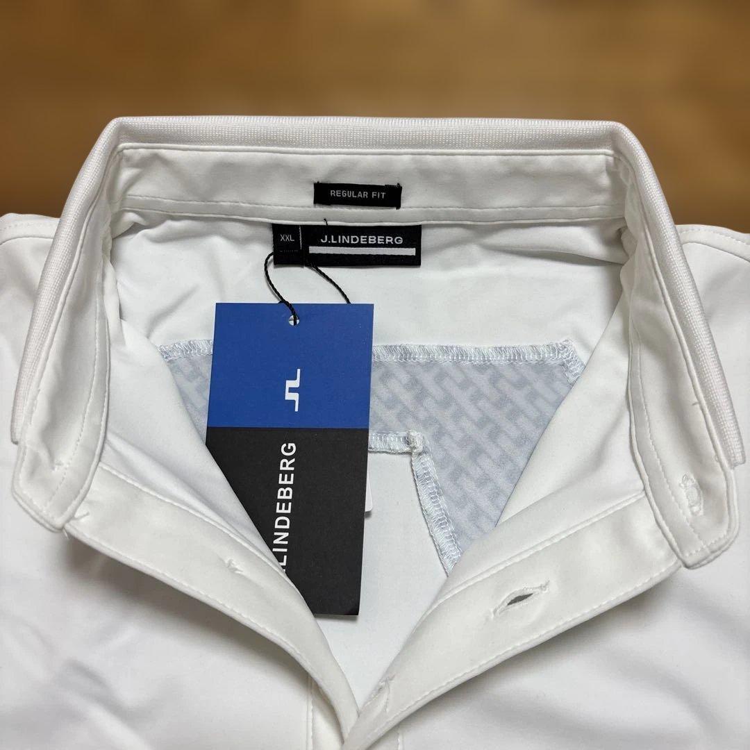 ☆新品☆J.LINDEBERG ジェイリンドバーグホワイト 長袖ポロシャツXXL