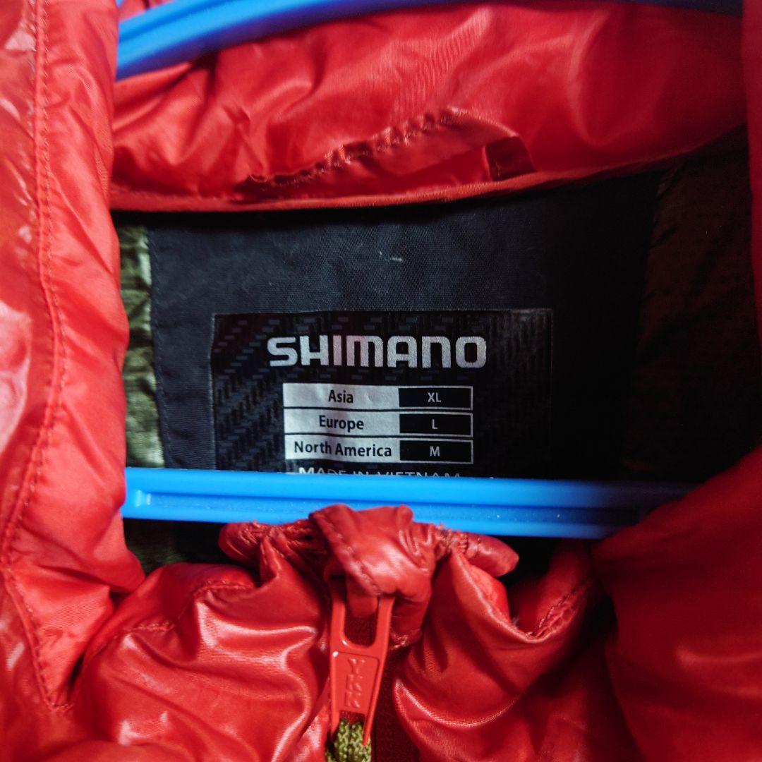 シマノ　ダウンジャケット　JA-052M バーントレッド XL
