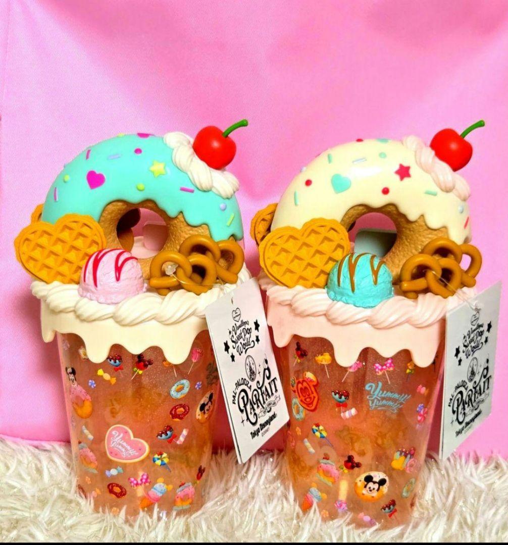 ディズニー　パルパル－ザ　ヴァネロペ　パフェカップ　ミント　ホワイト　２点