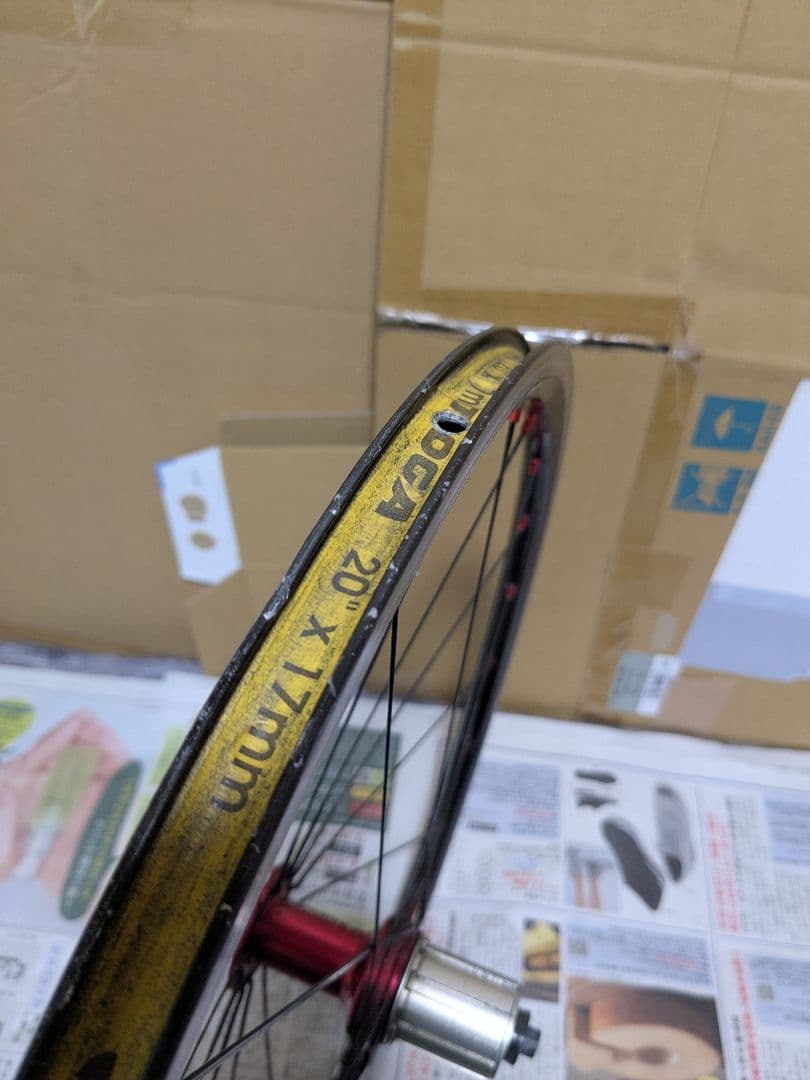 中古AMAINT A2 完組ホイール　リアのみ 451　ミニベロ 約560g