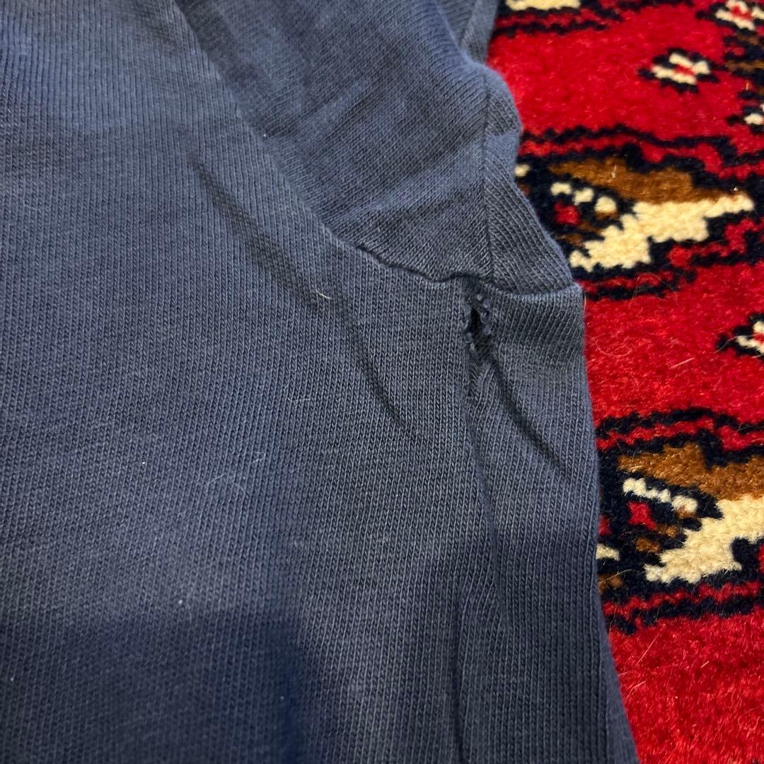 70s Champion Notre Dameフットボールt 83 ナス紺 襤褸