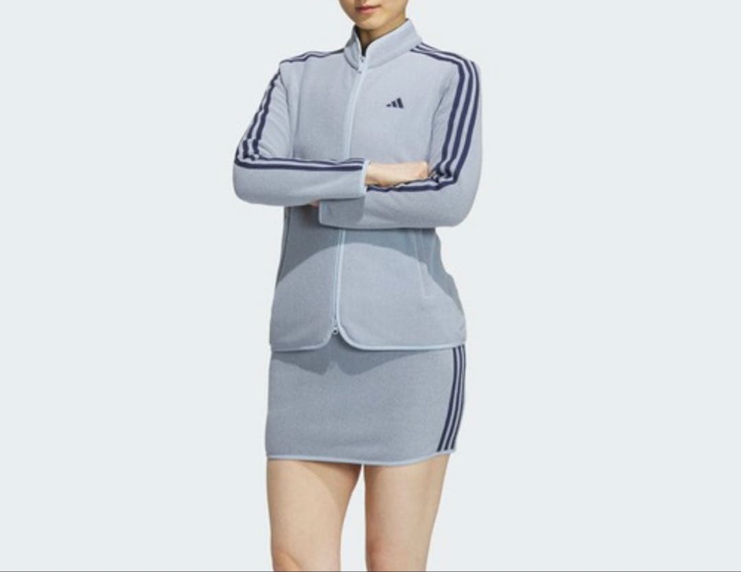 adidas アディダス　ゴルフ　スリーストライプス フリース セットアップ　L
