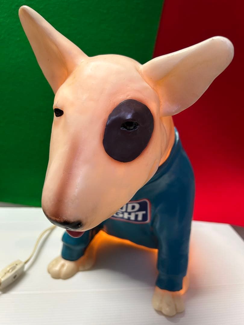 ★ROXY★BUD LIGHT ブルテリア　バド犬　店頭用　ランプ　ソフビ