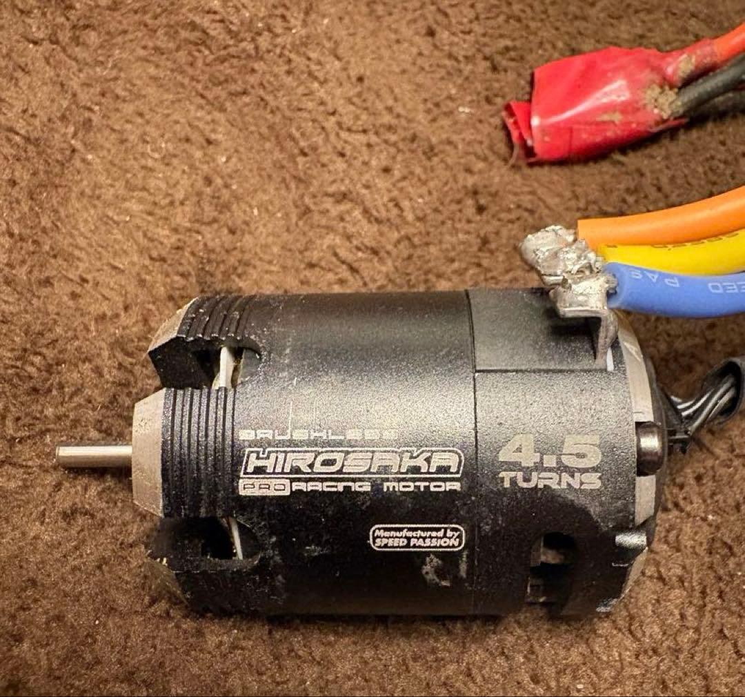 希少破格HIROSAKA製4.5TブラシレスモータープラスESC セット