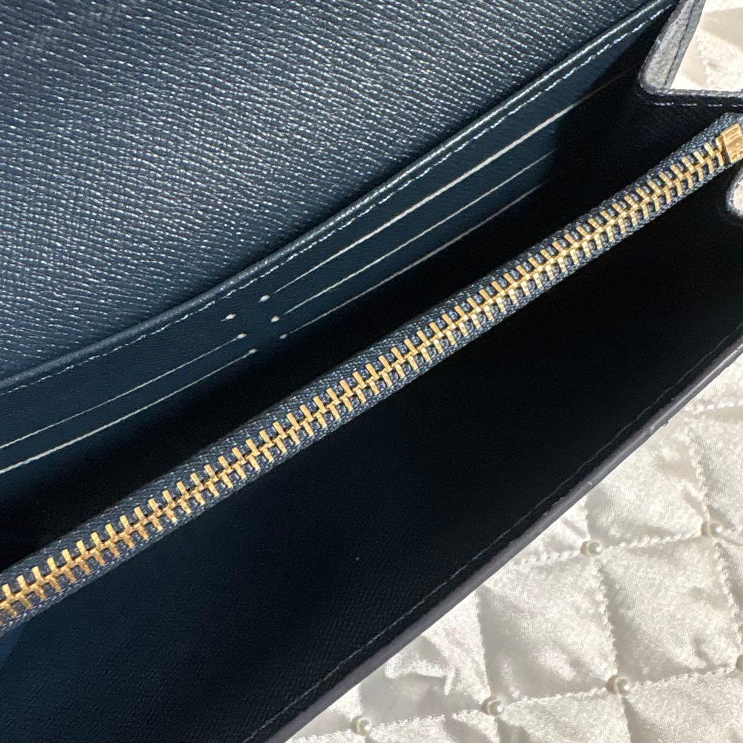 【訳あり】 未使用 LVノベルティ モノグラム 長財布 ウォレット ブルーカラー