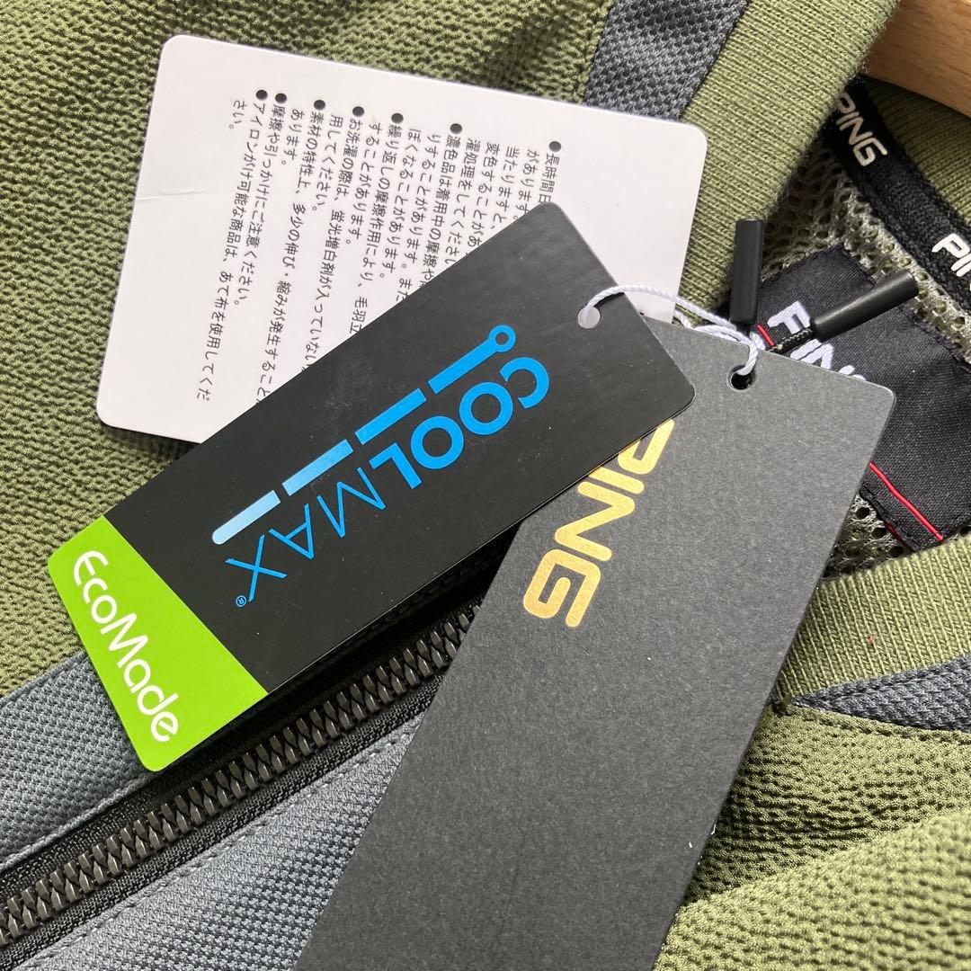 未使用 PING ピン クールマックス ライトブルゾン Mカーキ レディース