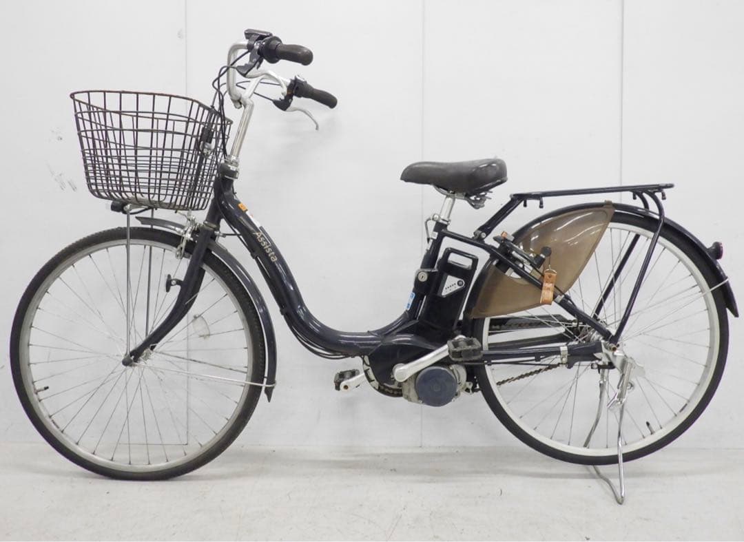 電動アシスト自転車 ブリヂストン　アシスタ　シティタイプ 黒 バスケット付き