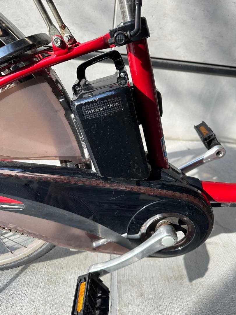 （直接引き取り限定）パナソニック 電動アシスト自転車 赤　ビビ
