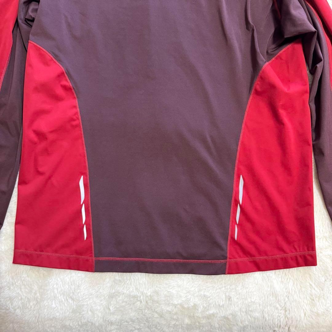 極美品モンベル　クロスランナー ジャケット Men's XLレッド　クリマバリア
