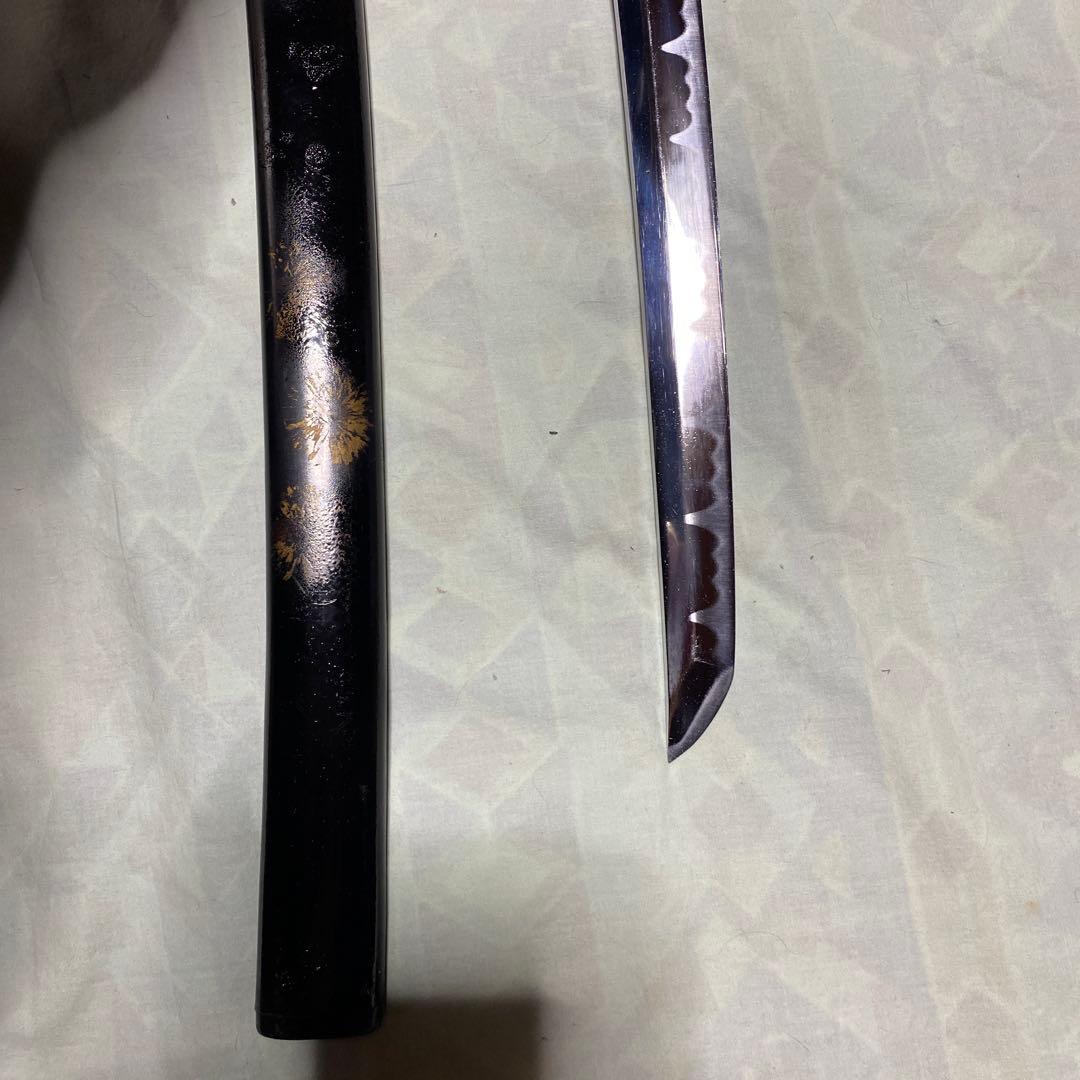 模造刀 黄色柄 雲龍楕円金鍔 花火絵黒鞘