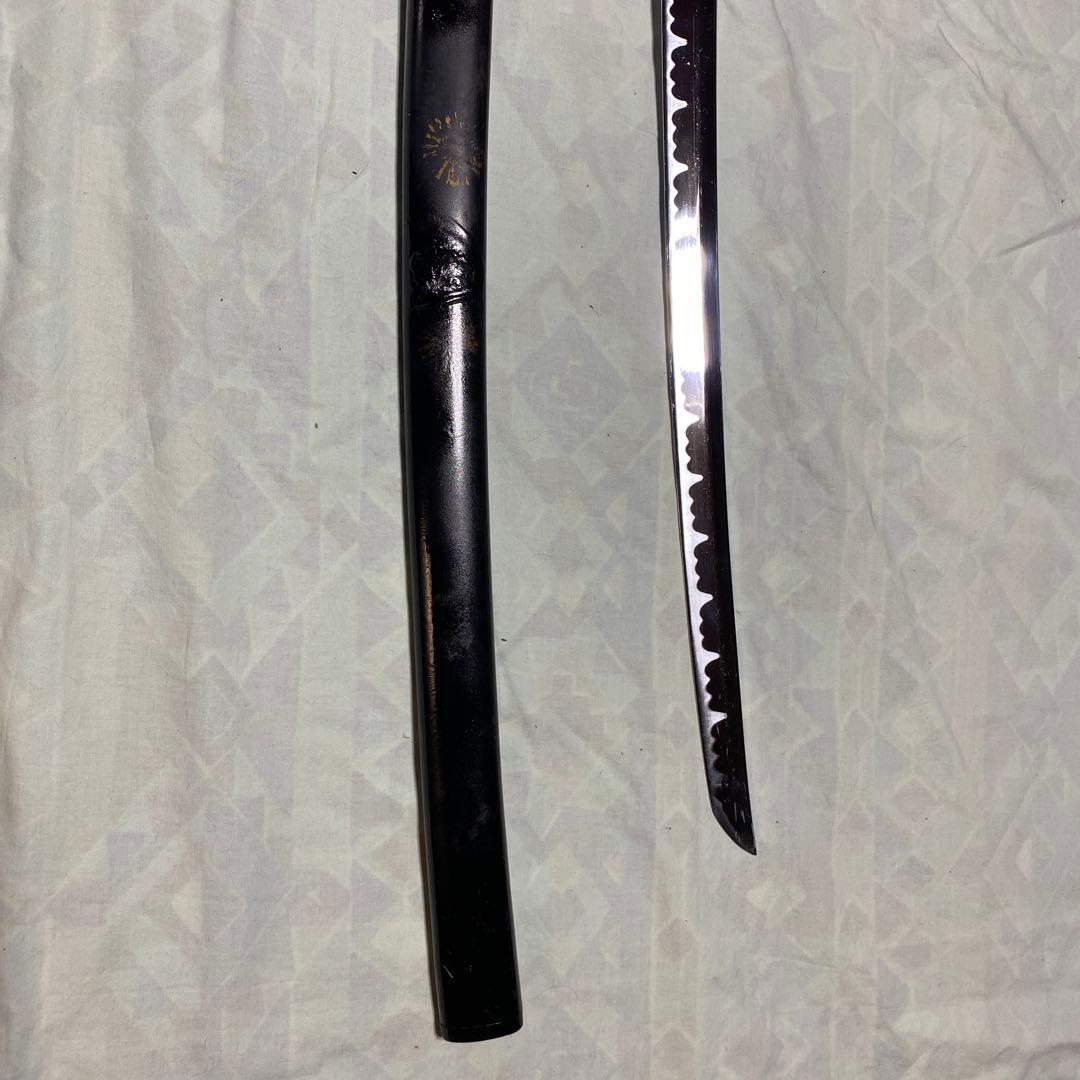模造刀 黄色柄 雲龍楕円金鍔 花火絵黒鞘