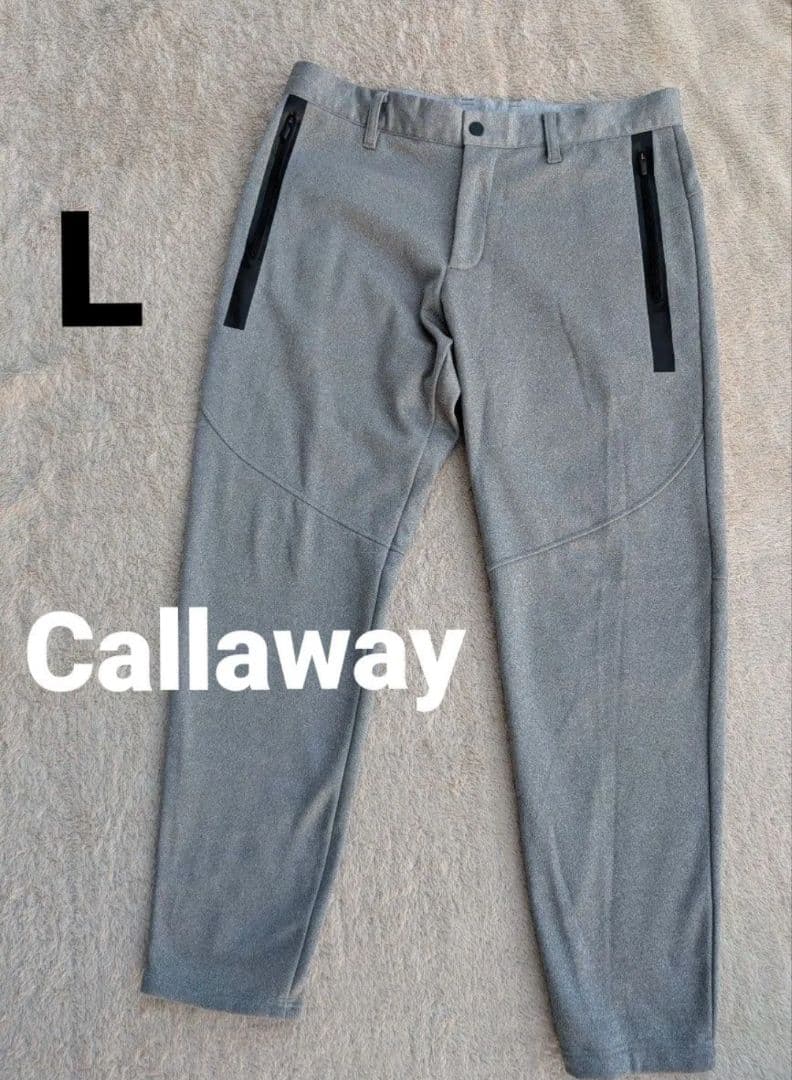 極美品】Callaway ゴルフウェア ジョガーパンツ メンズL 秋冬 裏起毛
