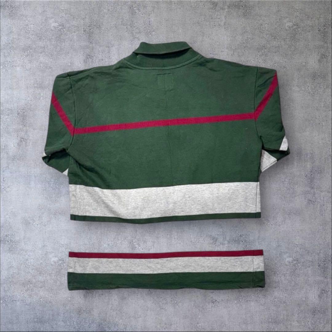 カンタベリー 刺繍ロゴ ラガーシャツ ボーダー XL 古着
