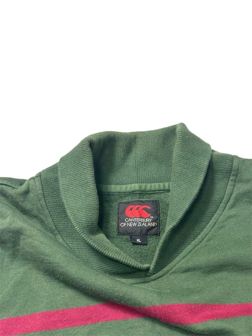 カンタベリー 刺繍ロゴ ラガーシャツ ボーダー XL 古着