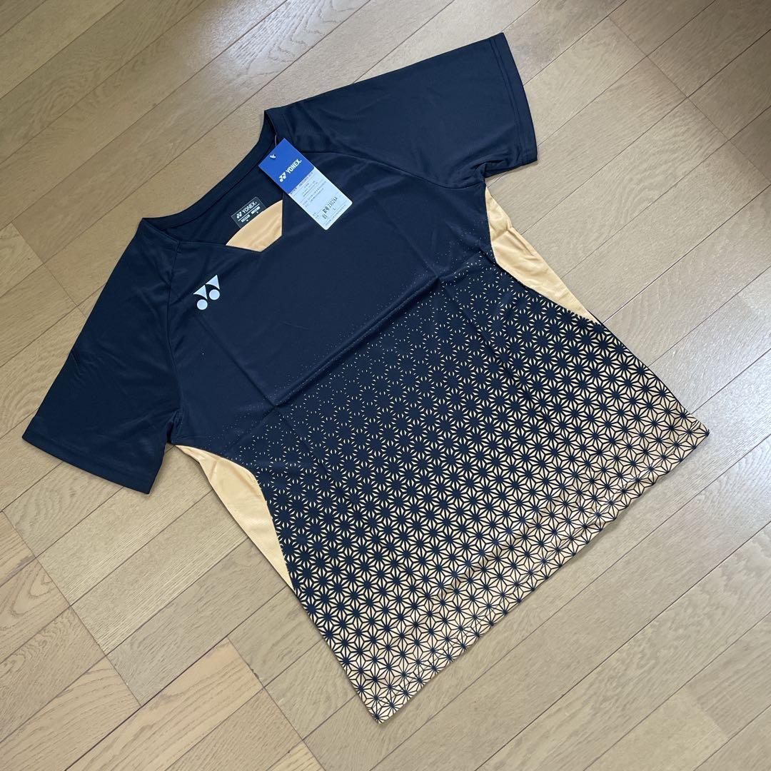 ヨネックスYONEX バドミントン日本代表モデルゲームシャツ新品　L ブラック