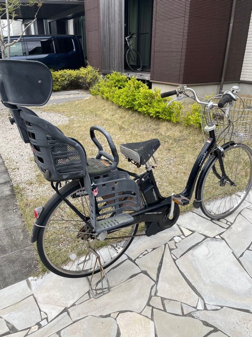 【imam refai】チャイルドシート付き電動アシスト自転車（黒）