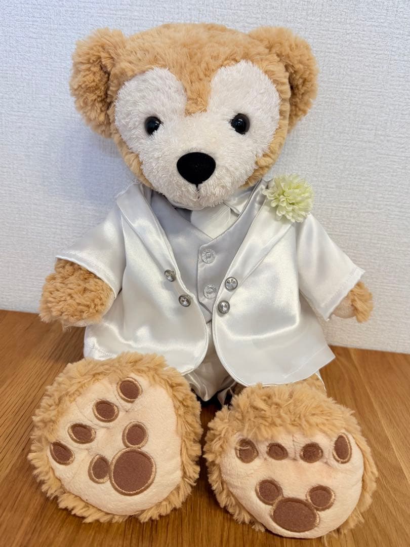 美品ぬいぐるみ付き　結婚式使用ダッフィー＆シェリーメイ ウェディングコスチューム