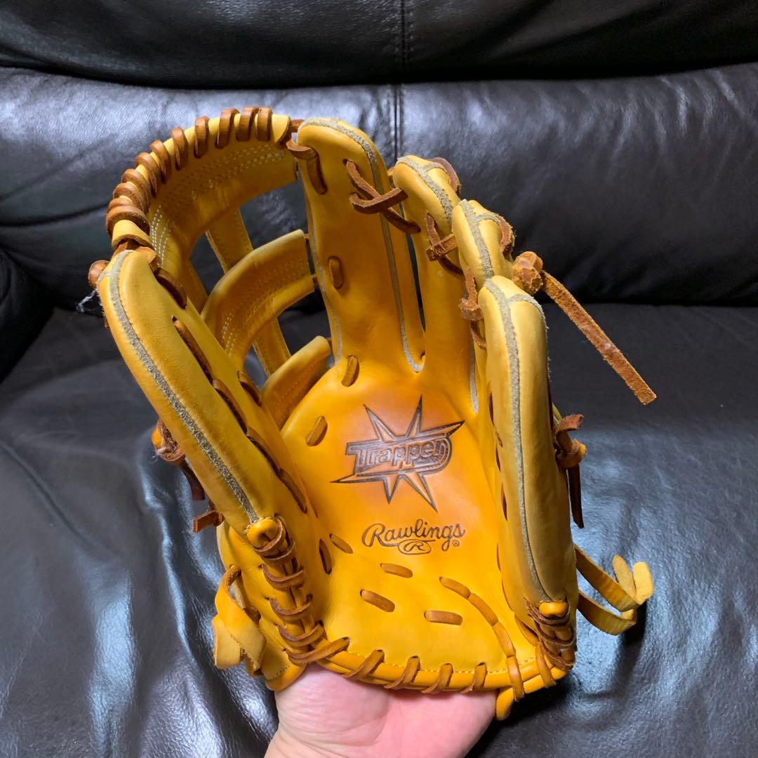 Rawlings 軟式外野用グローブ 右投げ用 イエロー