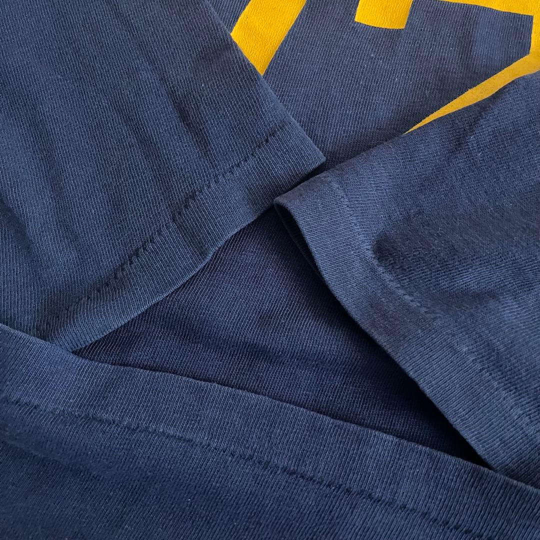 【L】60s champion フットボールTシャツ ネイビー タタキタグ